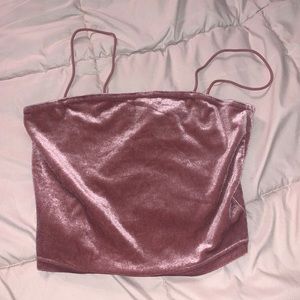 pink velvet top